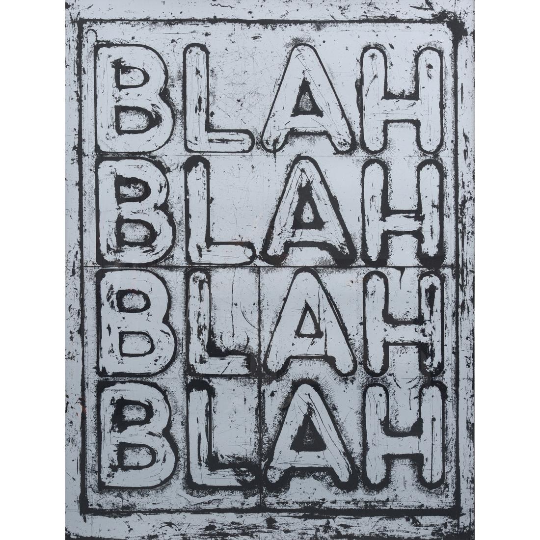 Large Mel Bochner BLAH BLAH BLAH (INVERSE) Silkscreen, 62